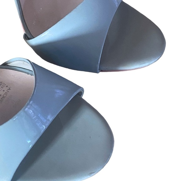 ANDREA Baby Blue Stiletto’s 4 1/2” Heel Double Ankle Strap Women’s Size 7 ECU - Picture 11 of 16